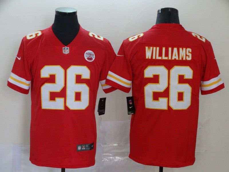 Men Kansas City Chiefs #26 Williams Red Nike Vapor Untouchable Limited NFL Jersey